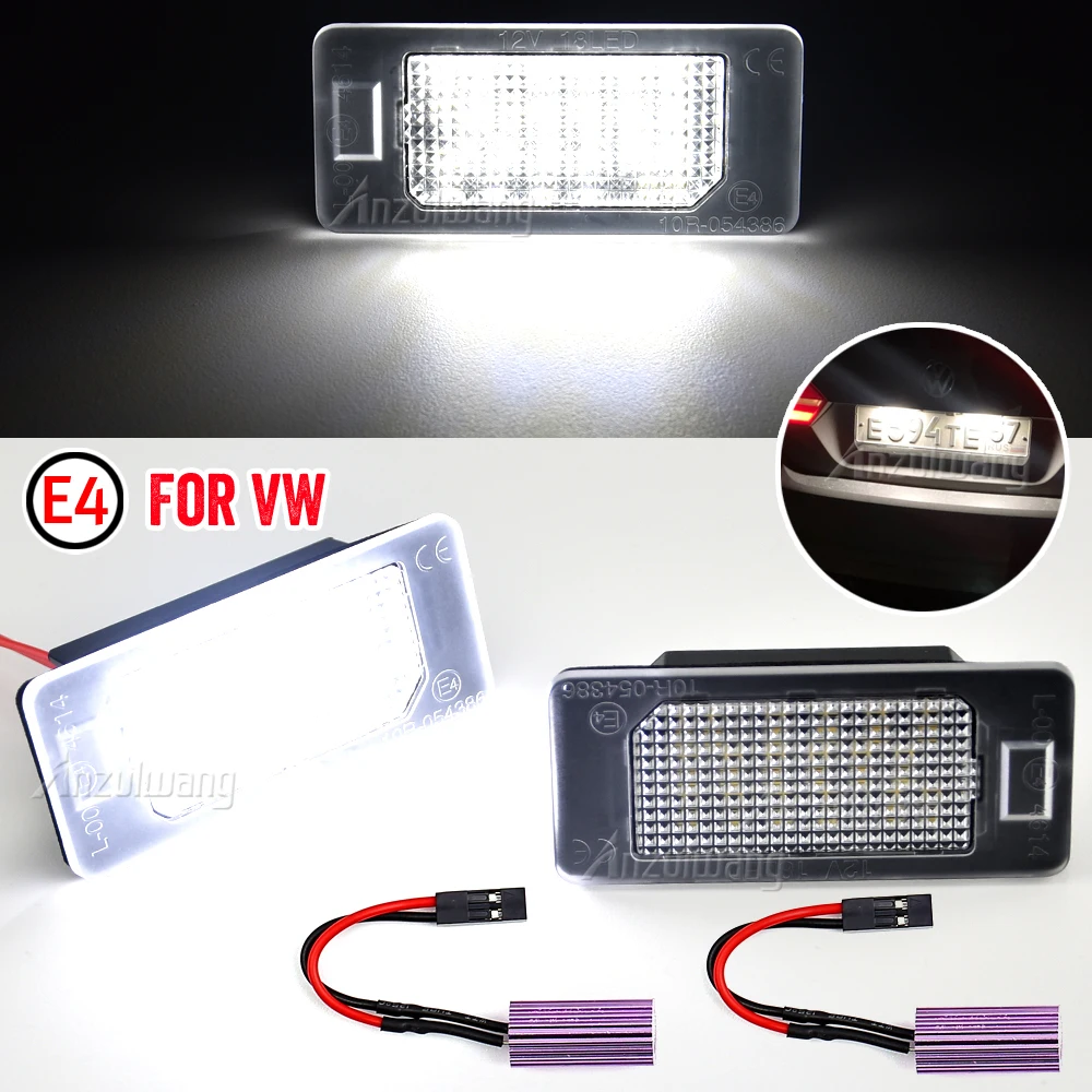 

2Pcs White Led License Plate Lights Tail Lamp For Volkswagen VW Jetta MK6 MK7 Tiguan MK1 MK2 Touran Caddy MK4 Golf 6 7