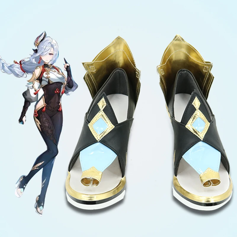 

Game Genshin Impact Cosplay Shoes Noelle Chivalric Blossom Cosplay Shoes Halloween Party Daily Leisure Shoes Sandal Boot Cos