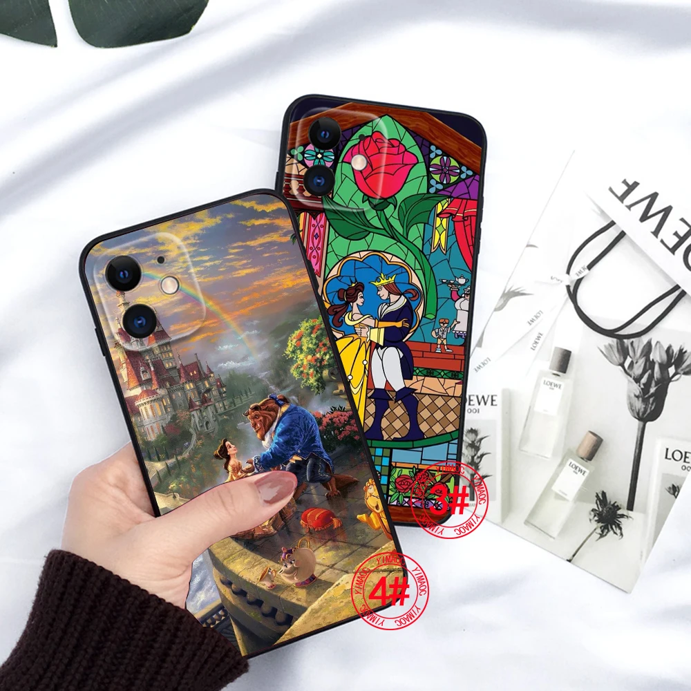 Beauty Beast Rose Princess Soft Case for Samsung J2 Prime J4 Core J5 J6 Plus J7 Pro J8 S7 Edge S8 Note 8 9 10 Lite 20 Ultra