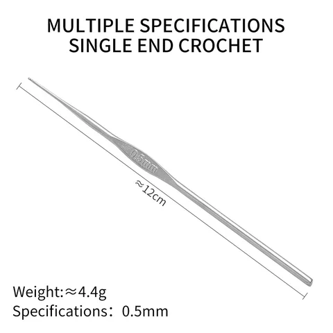 MOONBIFFY Крючок для вязания с металлической ручкой 0,5-1,75 мм