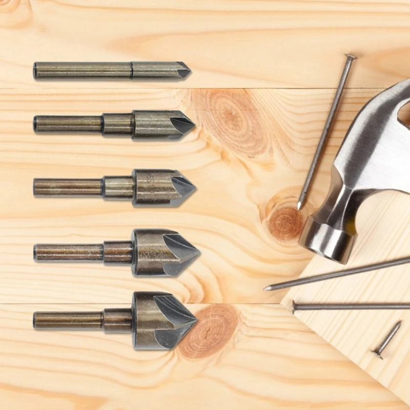 

Countersink Drill Bit 5pcs/set High Speed Steel Industrial Countersink Drill