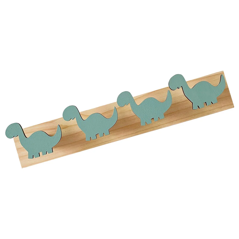 

House Decorations Home Dinosaur Hook Cartoon Hanging Clothes Hooks Wall Multifunction Bathroom Wood Children's coat rack