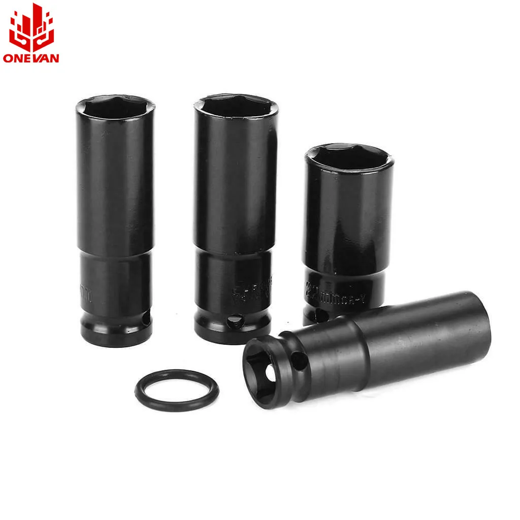 ONEVAN 4Pcs Electric Impact Wrench Hexs Socket Head Set Kit 
