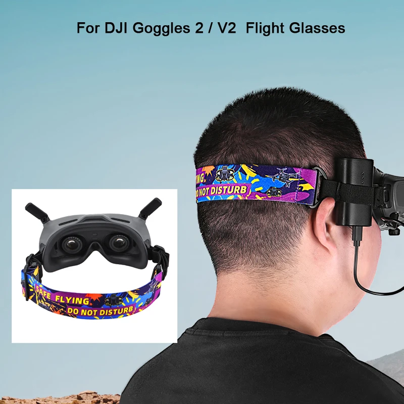 

Headband for DJI Avata Goggles 2 / FPV Goggles V2 Glasses Adjustable Safety Flight Tips Headband Quadcopters Drone Accessories