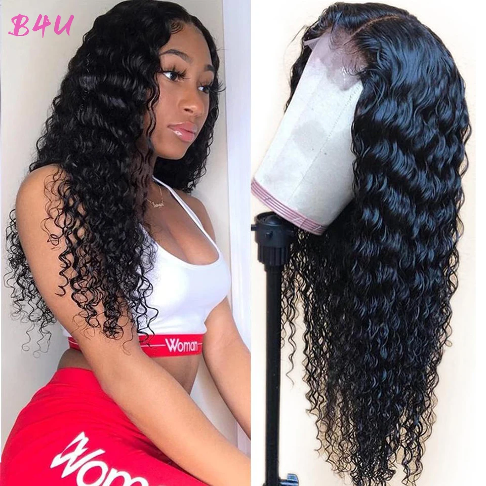 Deep Wave Lace Front Wigs Human Hair 4x4 Lave Closure Wig Brazilian Virgin Lace Front Human Hair Wigs 13x4 Lace Frontal Wig