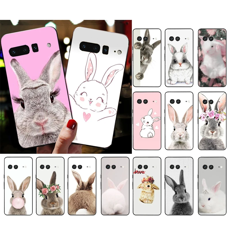 

Cartoon Cute Baby Rabbit Phone Case for Google Pixel 7 Pro 7 7A 6A 6 Pro 5A 4A 3A Pixel 4 XL Pixel 5 6 4 3 XL 3A XL 2 XL Funda