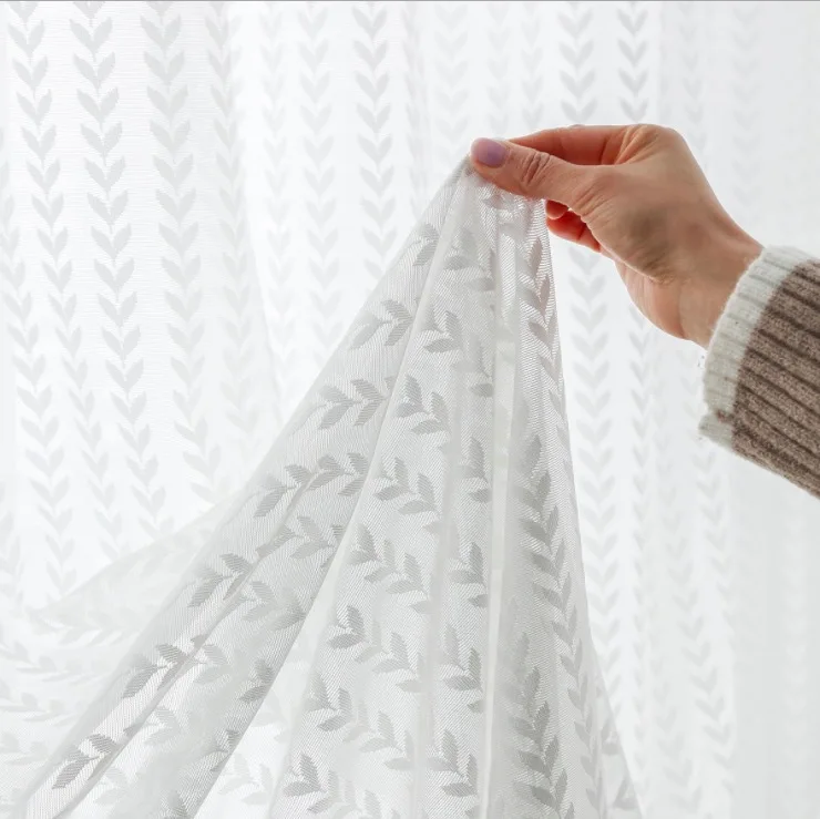 1 шт. Xiao Qingxin японские тканые жаккардовые шторы белая марля полузатемняющие