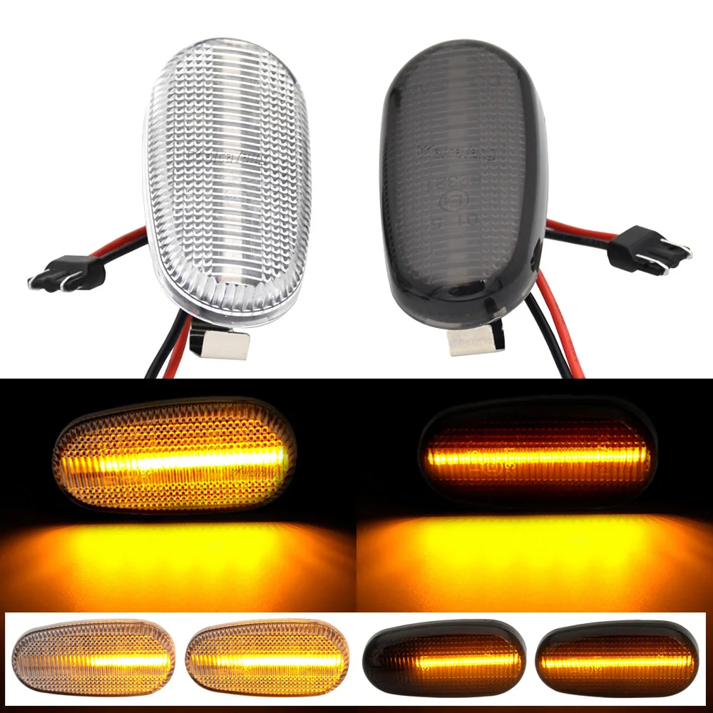 

2Pcs LED Dynamic Blinker Side Marker Light Turn Signal Lamps For Alfa Romeo 147 937 GT MiTo 955 Fiat Bravo II Hatchback 198