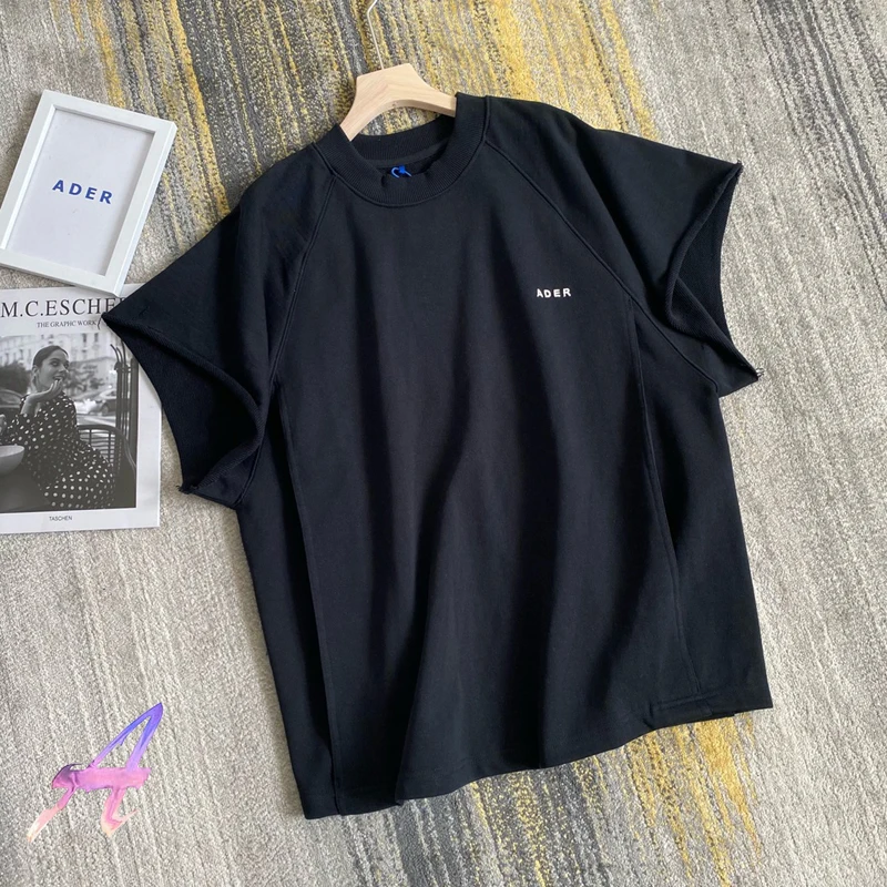 

Футболки с надписью Ader Error, Высококачественная футболка без рукавов с трехмерной вышивкой и бахромой, топы большого размера для мужчин и жен...