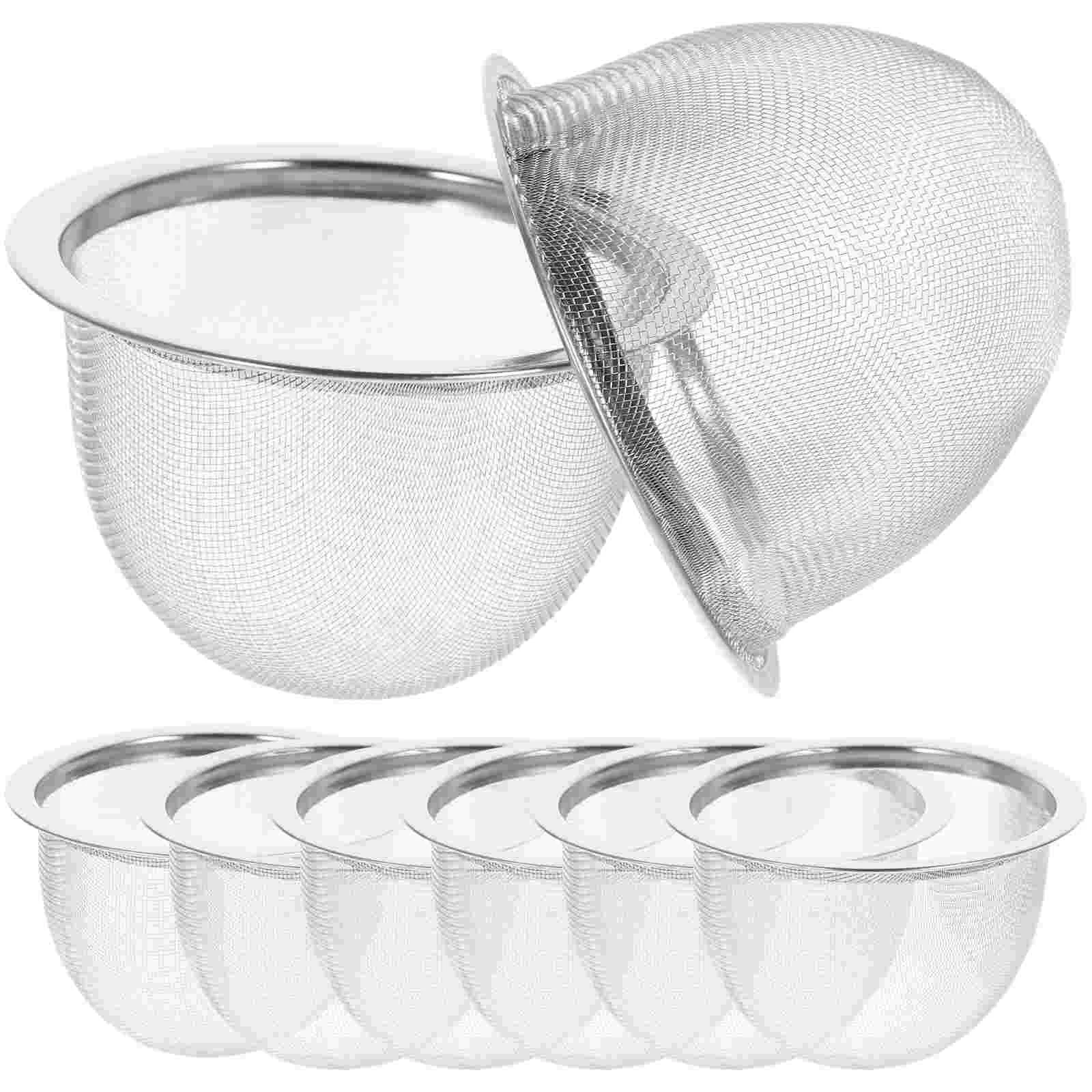 

8 Pcs Infuser Filter Fine Mesh Tea Bulk Bags Ball Strainers Stainless Steel Kettle Basket Sieve Loose Drainage