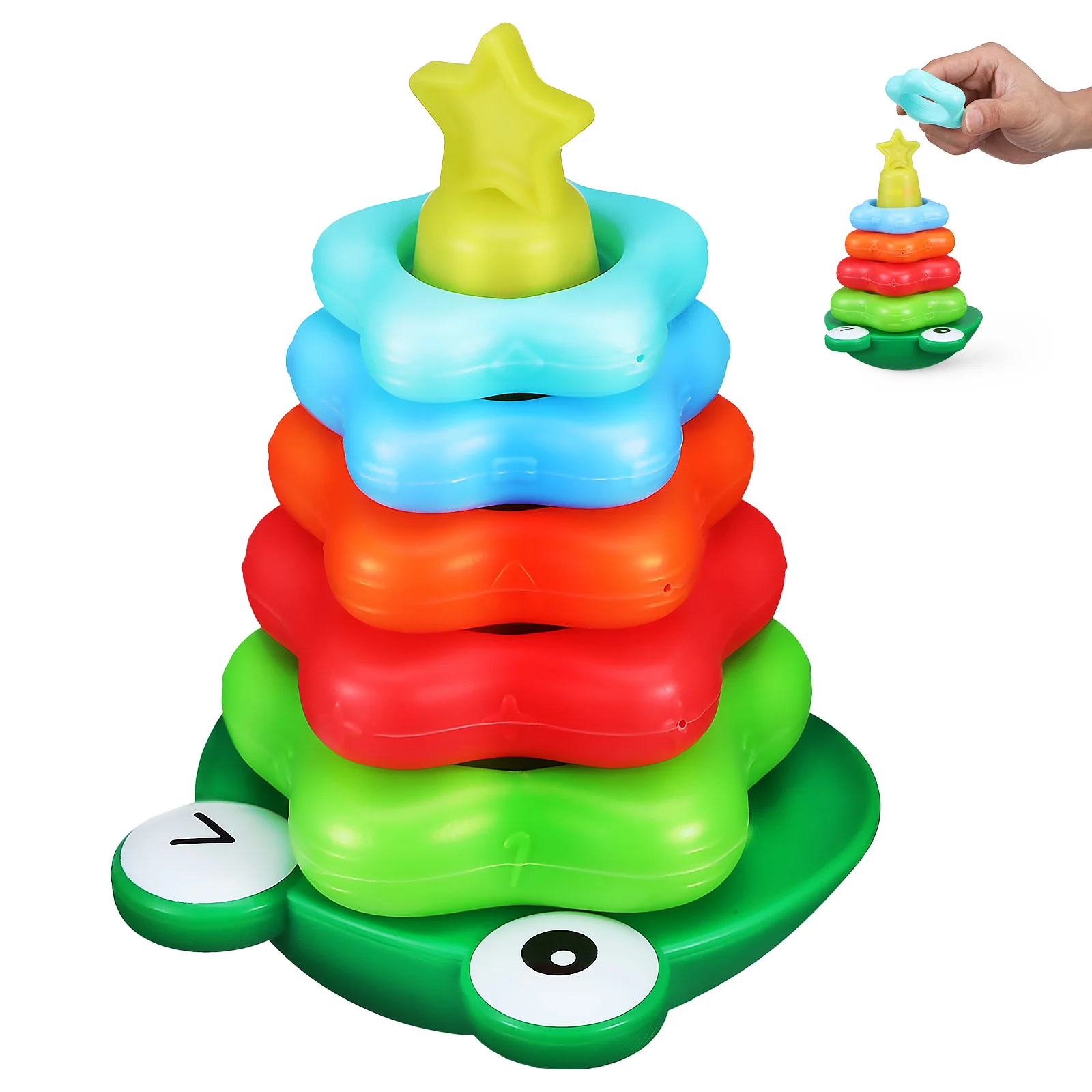 

Stacking Ring Tower Tumbler Nesting Building Blocks Children Early Educational Toys Fine Motor Skill Training Tools