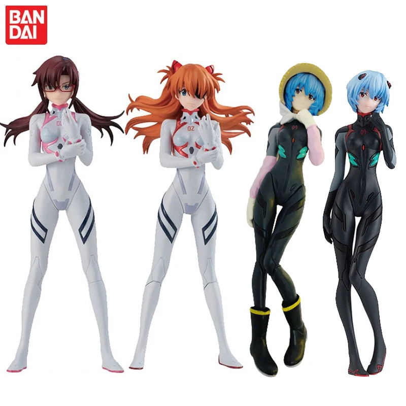 

Anime EVA BANDAI Gachapon Capsule Toy Gacha NEON GENESIS EVANGELION Mari Makinami Illustrious Ayanami Rei Ikari Shinji Figurine