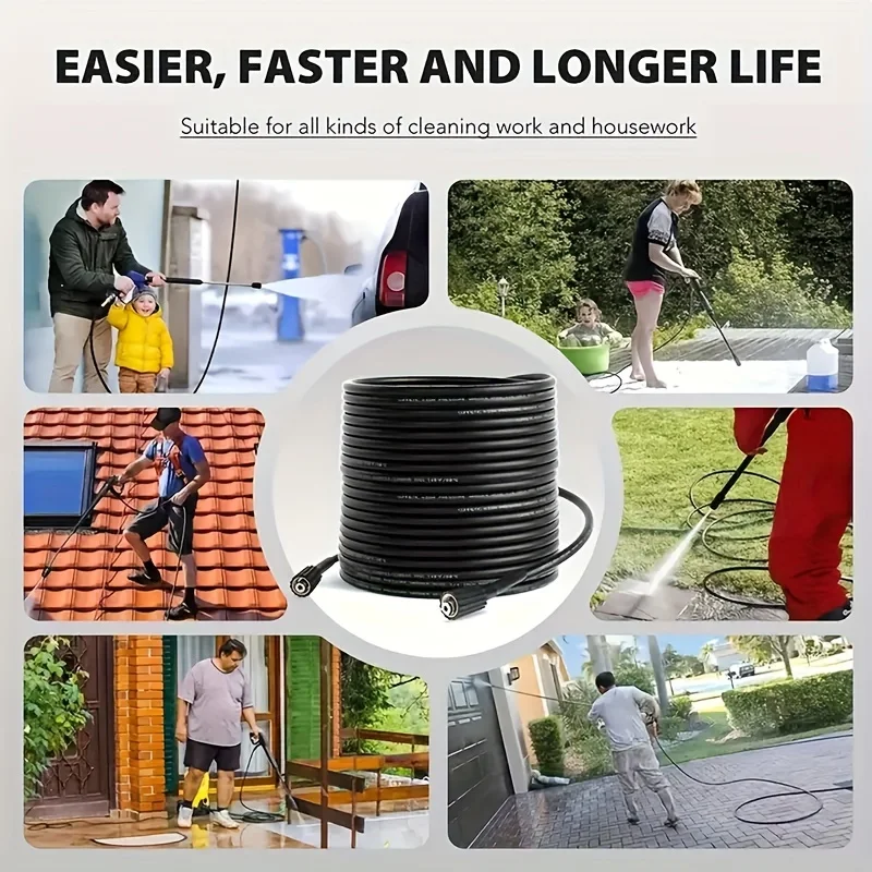 1 рулон шланга для мойки высокого давления 50 футов 1/4 дюйма без ударов M22 14 мм