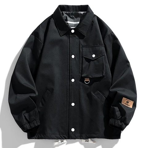 Мужская куртка-бомбер с воротником-рубашкой, размеры до 8xl