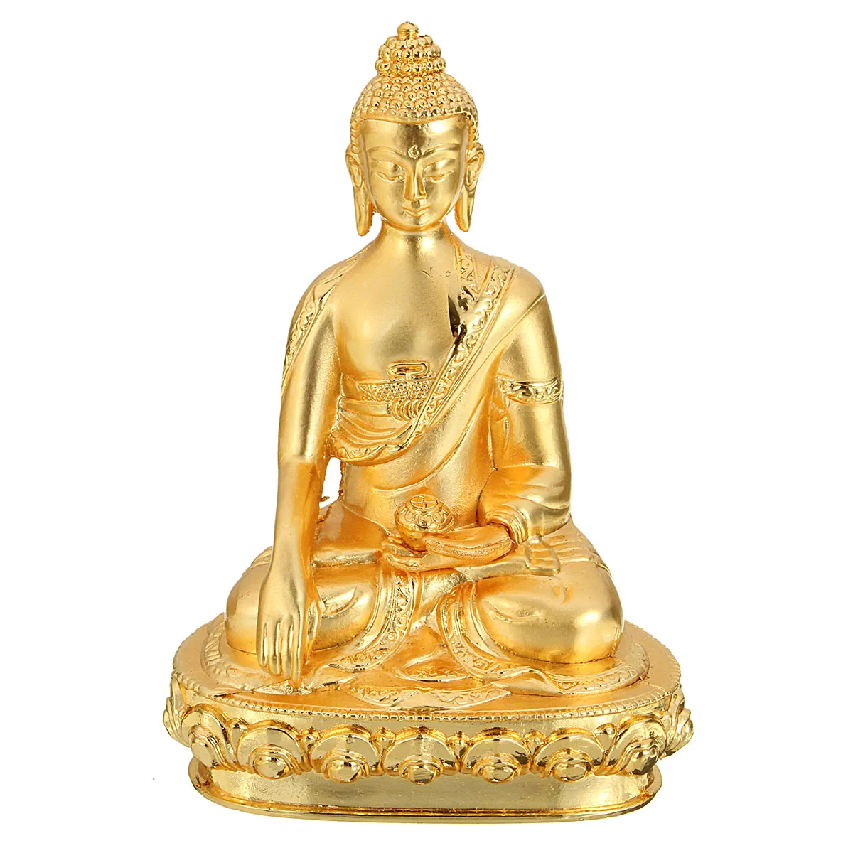 

Tibetan Buddhism Shakyamuni Buddha Statue Golden Statue 2.3x1.5 x 3.1''