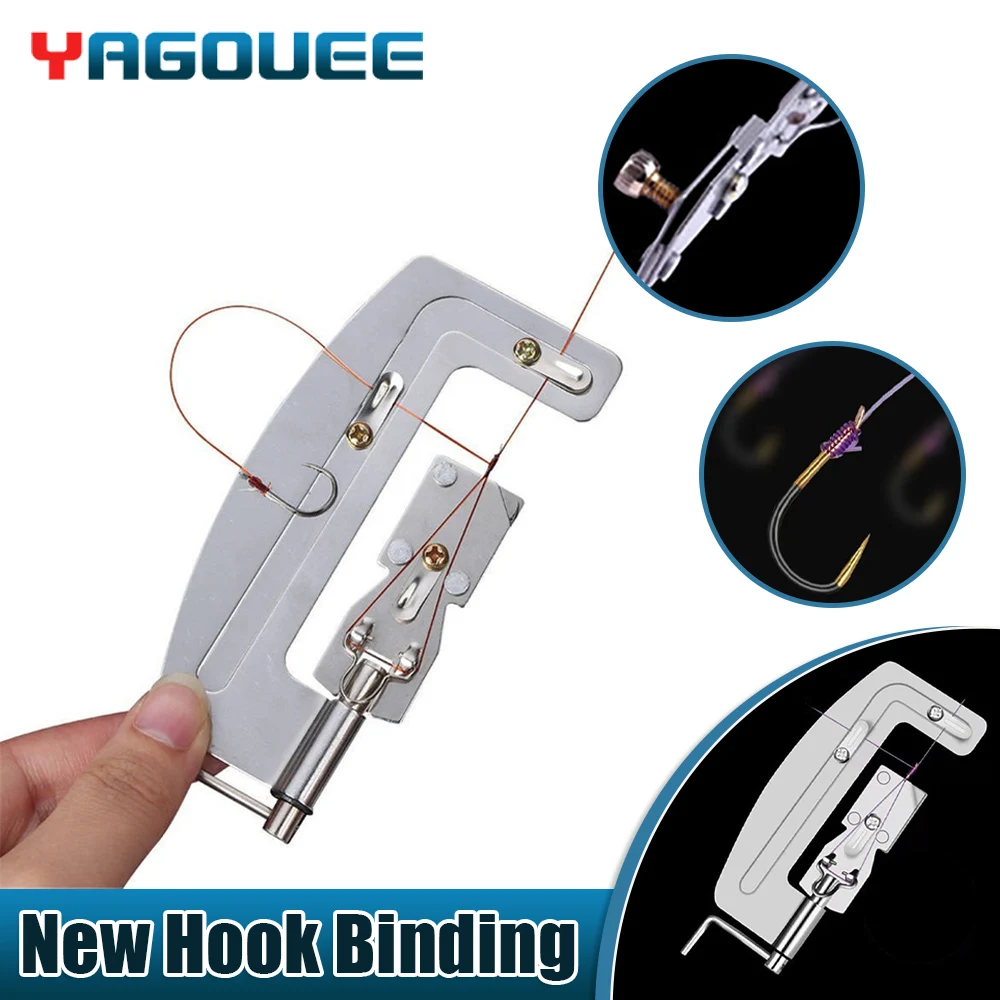 

Semi Automatic Fishing Hook Line Tier Machine Stainless Steel Fishhook Line Tying Knotter Fishing Binding Tool Accessories