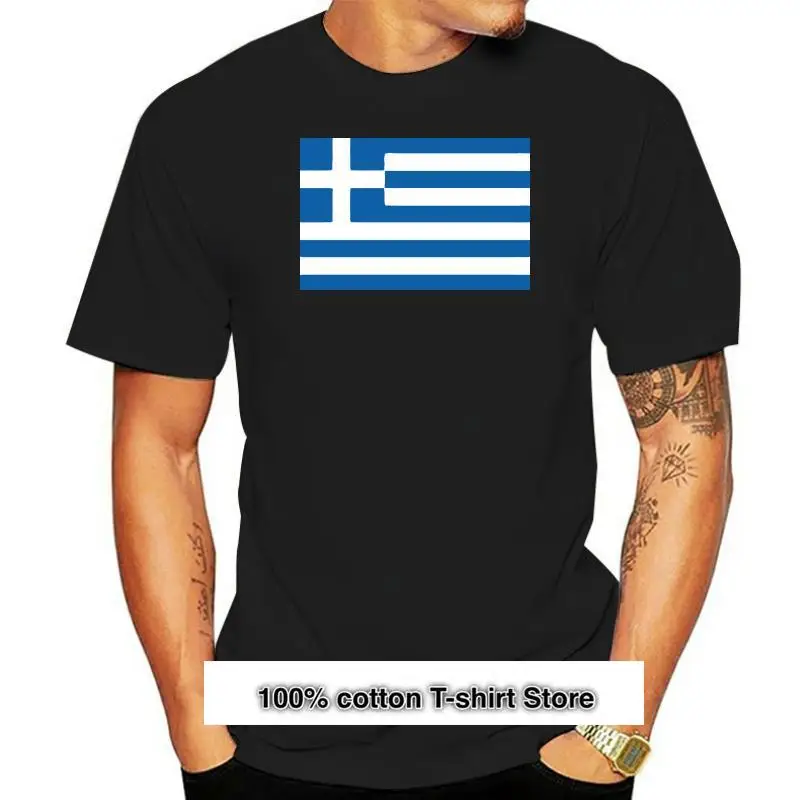 

Camiseta con bandera griega, camiseta con pegatina gratis, Grecia