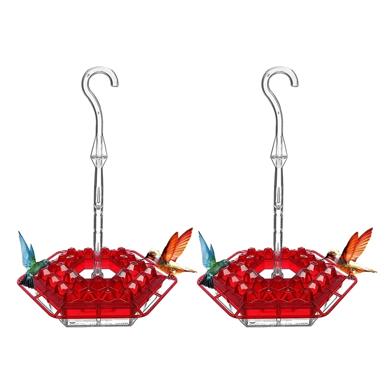 

2 Pack Bird Feeder,Multiple Feeding Ports,Easy To Clean For Outdoor Hanging Yard Garden Decoration