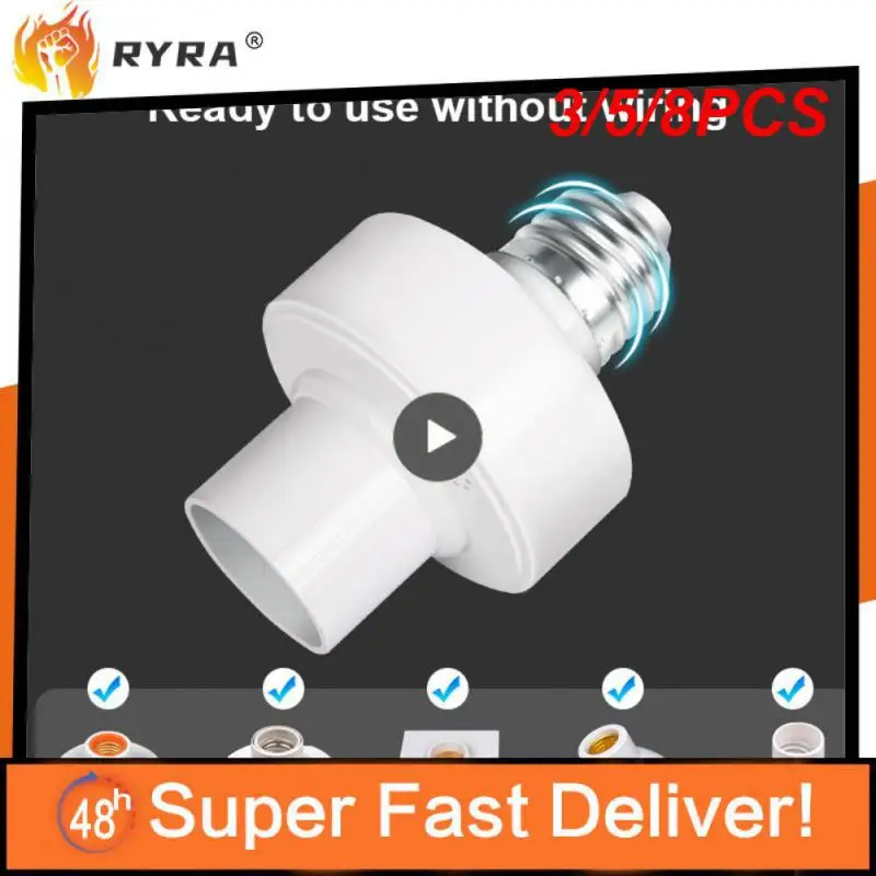 

3/5/8PCS E27 Lamp Holder Multifunction 220v Smart Timer Switch Smart Home Wireless E27 Bulb Remote Control