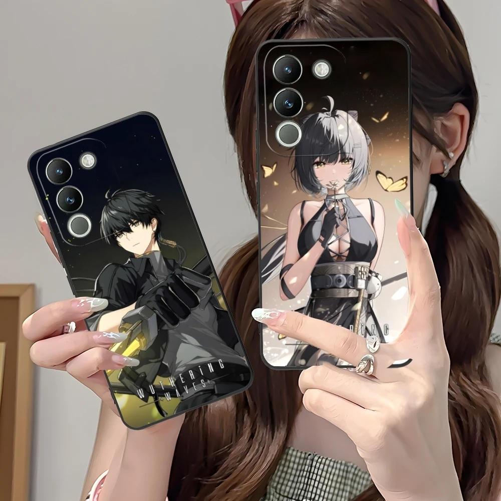 Wuthering волны Rover мобильный телефон фотоэлемент для VIVO Y95 Y93 Y31 Y20 V19 V17 V15 Pro X60 NEX черный