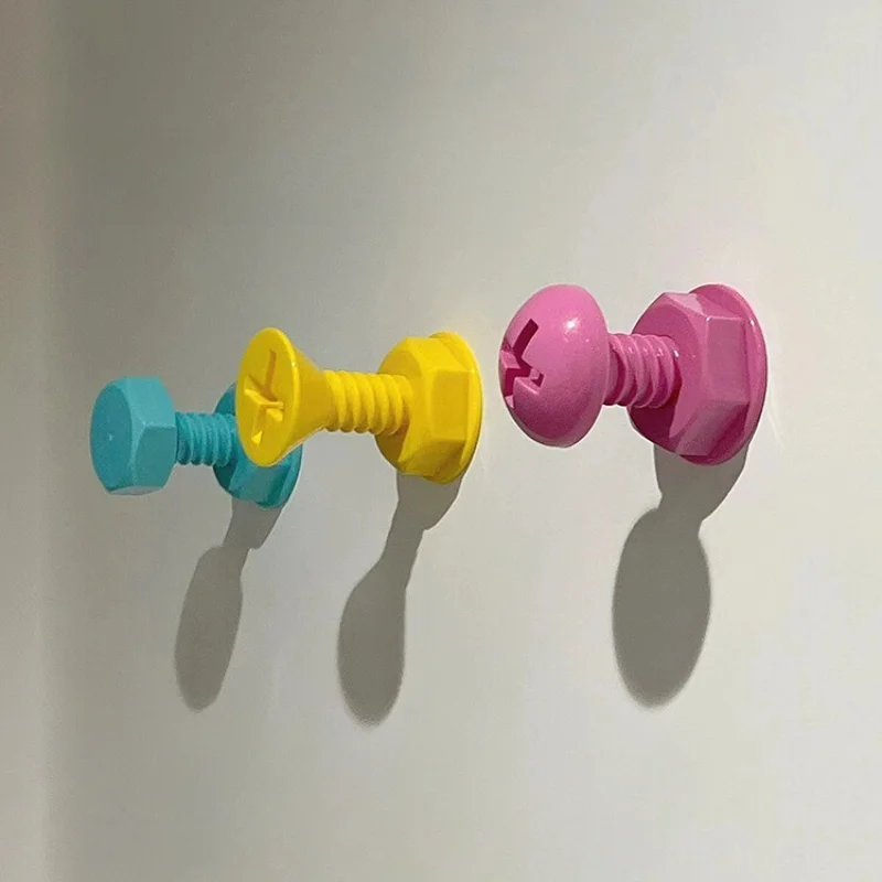 ne śruby kolorowe haczyki bez dziurkowania wiszące klucze do domu torby samoprzylepne zawieszania dekoracja ścienna pokoju