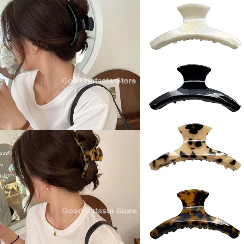 

2023 Vintage Acetate Claw Clip Women Girls Hair Clips Large Size Hairpin Crab Barrette Korean Headwear Chic Hair Accessories