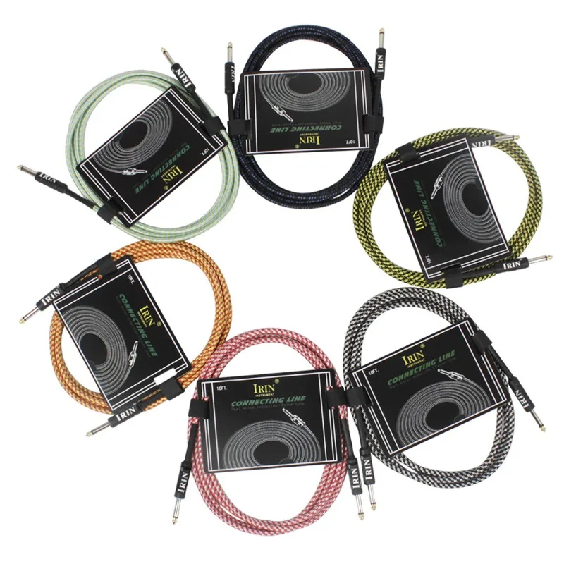 

IRIN Guitar Connection Cable, 3m, 6m, 10m Instrument Connection Cable, Electrical Box, Bass Audio Cable, Woven Noise Reduction C