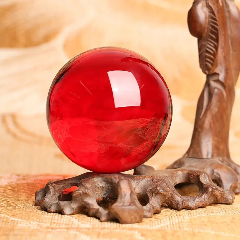 Хрустальный семейный дом красный прозрачный хрустальный шар украшение для