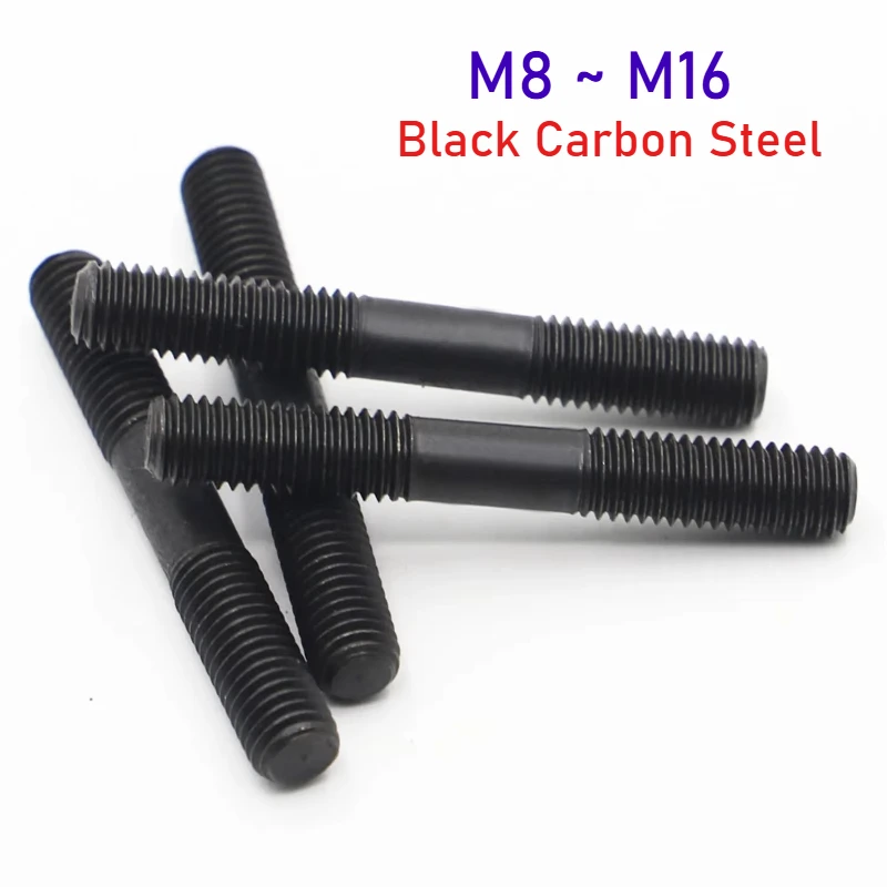 M8 M10 M12 M14 M16 Класс 8.8 Высокопрочный черный стержень из углеродистой стали Винт с двойной резьбой GB901 Шпильки Болты стержня