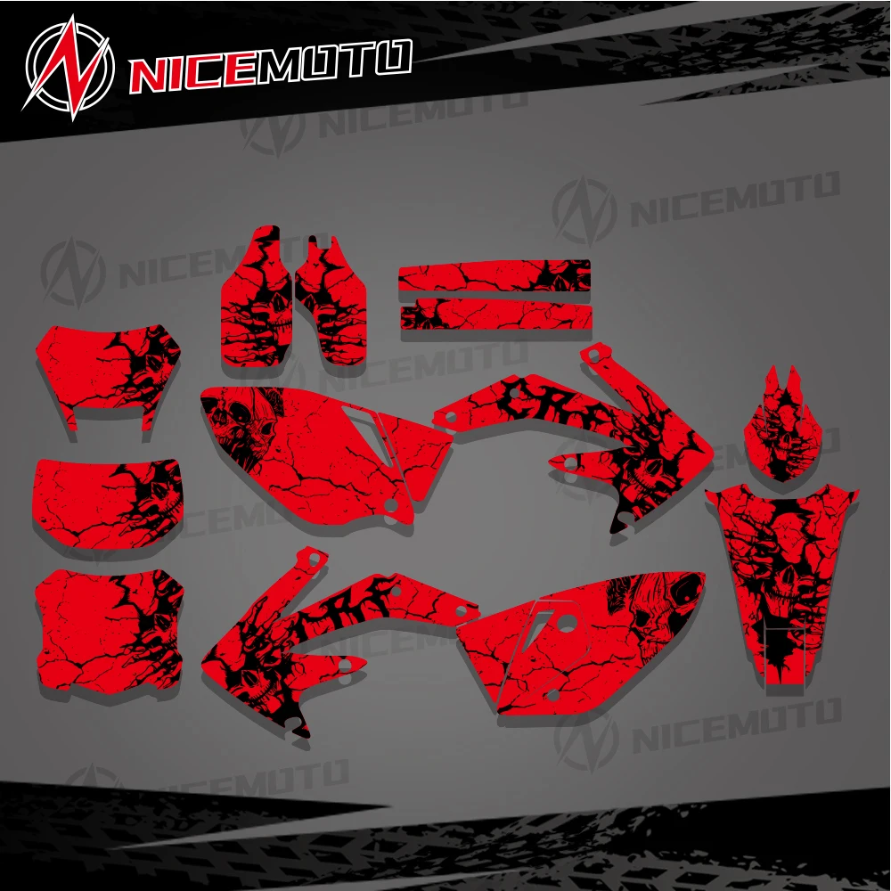 Мотоциклетная команда Графический фон Наклейка Стикер комплект для Honda CRF450X 2005-2016