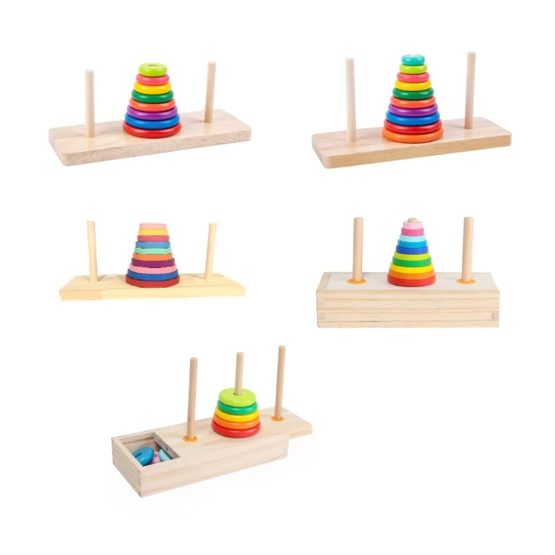 

Stacking Rings Toy Montessori Stacker Toy for Toddlers 3 Years Old and Up