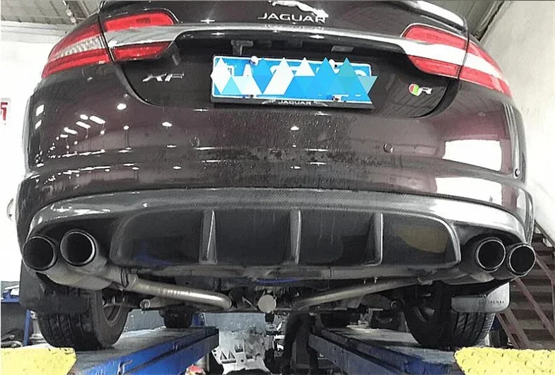 Задний бампер из настоящего углеродного волокна боковые спойлеры диффузор