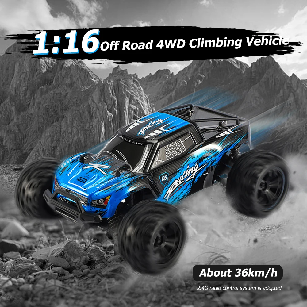 

Car Remote Crawler Off-Road Vehicles Toy 36km/h High Speed Remote Control Off-Road 1/16 2.4G 4WD RC Crawler Car