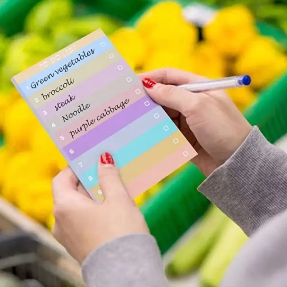 50 листов липких заметок портативные радужные самоклеящиеся заметки разные цвета