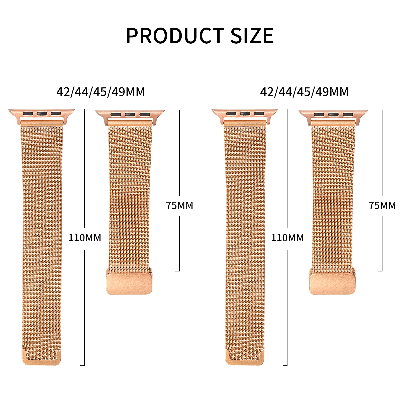 Magnetic Band for Apple Watch Ultra 49mm 45mm 41mm 44mm 40mm Stainless Steel Mesh Strap Bracelet for iWatch Series 8 7 SE 6 5 4