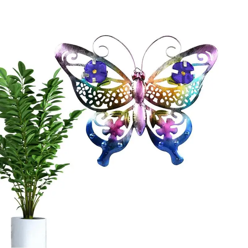 

3D Metal Butterfly Decor Inspirational Sculpture Wall Decor For Outdoor Garden Decoration Animal Miniatures Statues Artwork