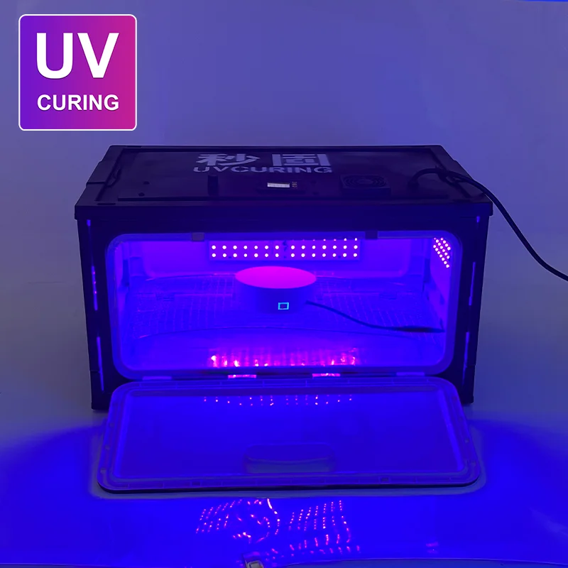 365nm Big Led UV GEL Curing Lamp Ultraviolet Light Glue Cure Oil Resin Machine Glass Ink Paint Silk Screen Phone 3D Printer Box
