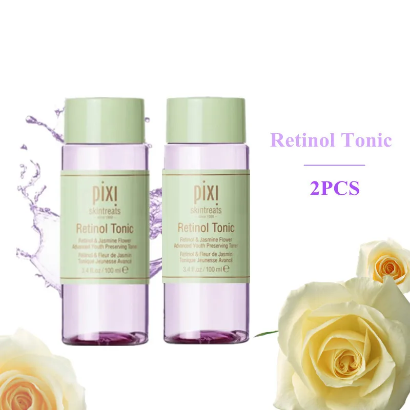 

2PCS Pixi Glow Tonic Retinol Toner Anti-Aging Reduces Fine Lines Repair Skin Damage Balance Oil Smooths And Firming Skin