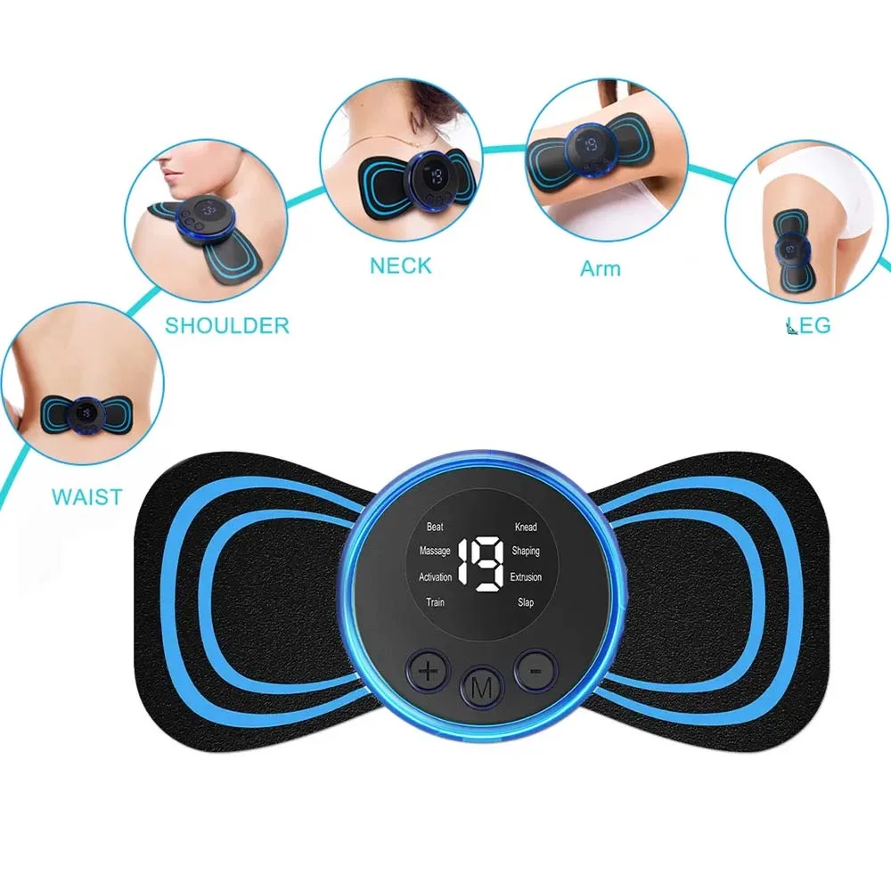 Электрический EMS Массажер Для Шеи Мини-портативная Гелевая Подушка Облегчение