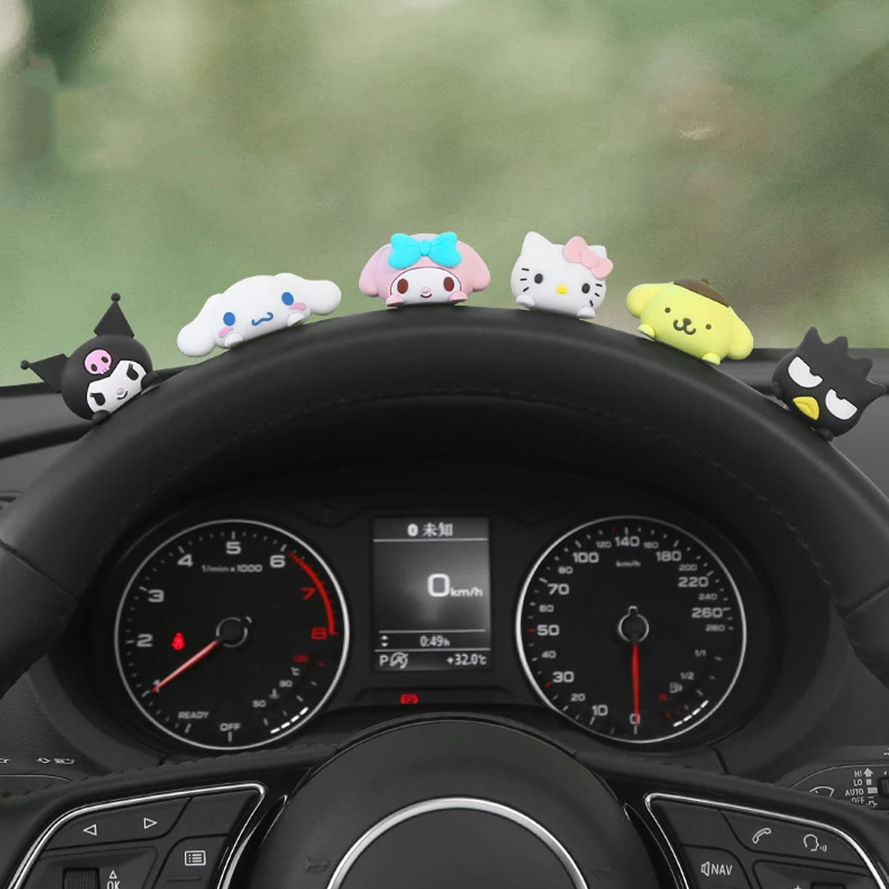 

Аниме Kawaii Sanrioed подлинные аксессуары мультфильм милый Kuromi Mymelody Kitty Cat украшение автомобиля аксессуары для интерьера автомобиля подарок