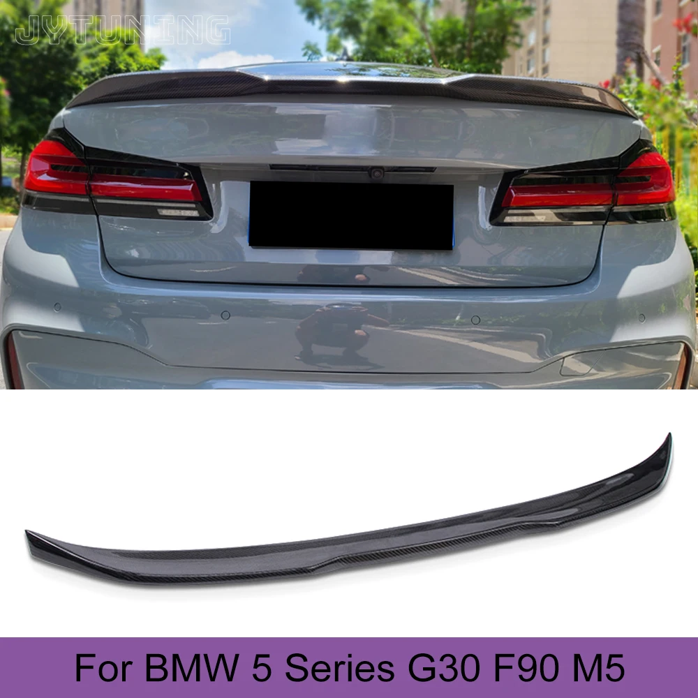 

Rear Trunk Spoiler Boot Lip Wing Spoiler For BMW 5 Series G30 F90 M5 2018 - 2020 Sedan Carbon Fiber / FRP