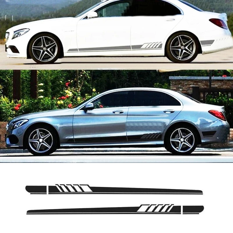 Наклейки с боковыми полосками для гоночного автомобиля 2 шт. Спортивная наклейка