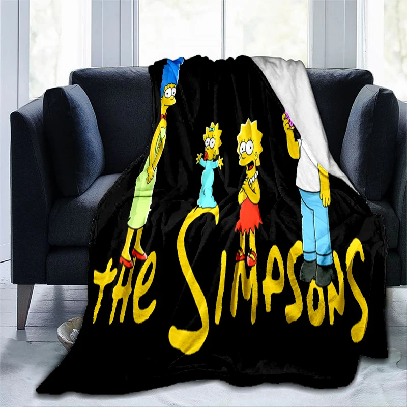

S-Simpson Soft Plush Sofa Bed Throwing Cartoon Picnic Blankets Modern Flannel Blanket Cover Gedruckt Bettdecke Geschenk fansgift