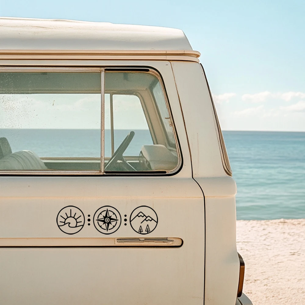 

Автомобильные Наклейки С закатом, стильные виниловые украшения для кемпера, фургона, фургона, тюнинга путешествий