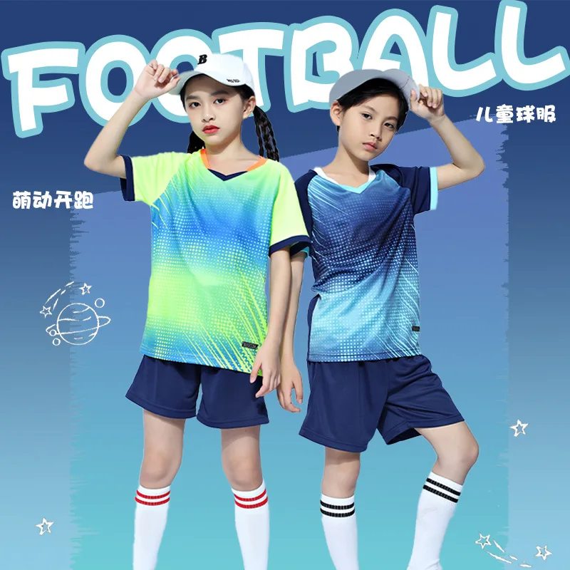

Футбольный костюм для детей, модная индивидуальная Футбольная Униформа, Высококачественная тренировочная футболка и шорты с принтом на заказ для взрослых