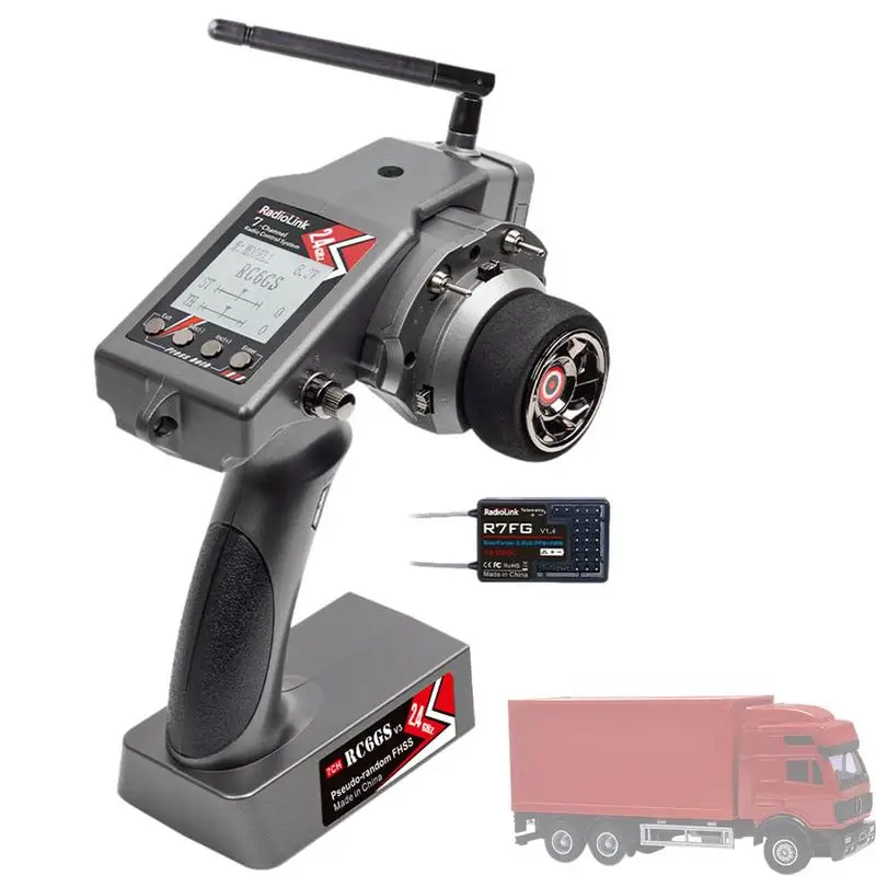 

Radiolink RC4GS V3 7 Channels RC Transmitter And R6FG Gyro Receiver Perfect For RC Crawler Drifting Bash Cars And Boats