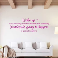 wake up inspirational quote wall stickers vinyl home decor living room bedroom nursery decoration decals removable murals s558