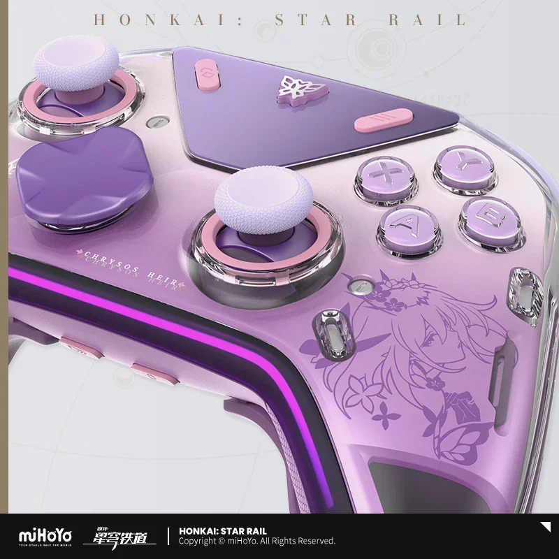 Фото НОВИНКА! miHoYo В НАЛИЧИИ: Беспроводной геймпад Honkai Star Rail Castorice Controller APEX 5 Elite с функцией Force Feedback и Bluetooth для игр. №3