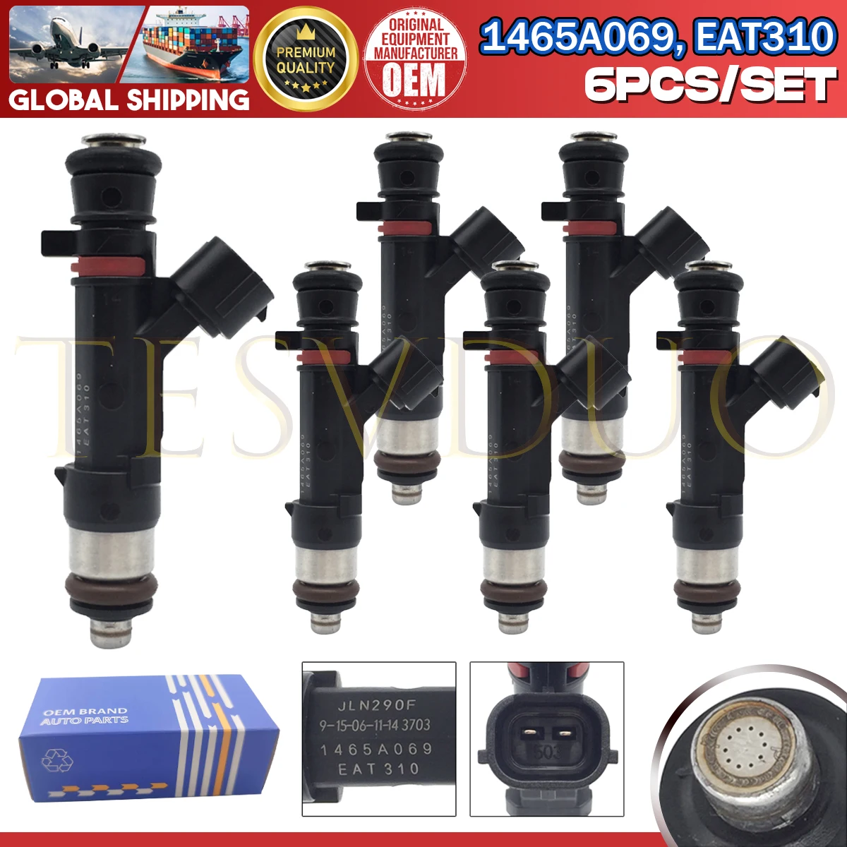 

6 шт. OEM топливные форсунки 1465A069 EAT310 для Mitsubishi Pajero 3.8L V6