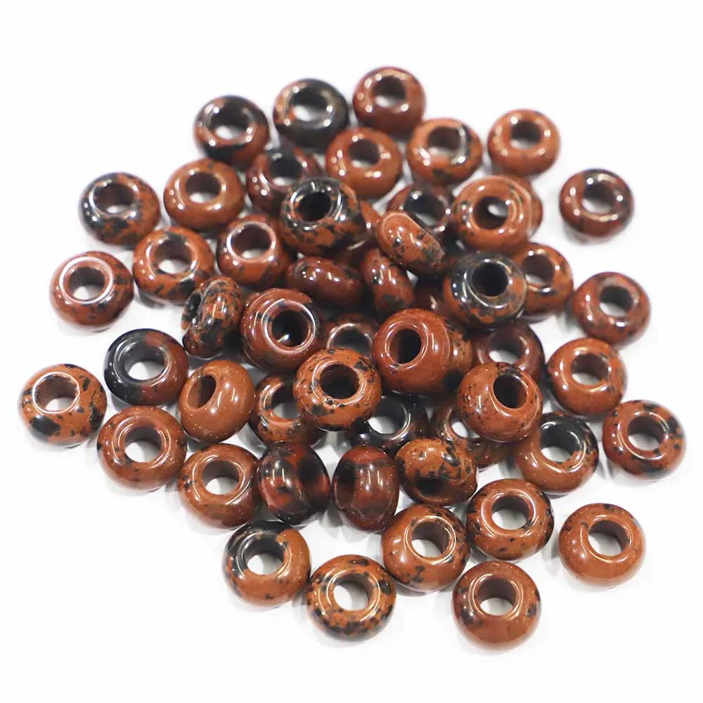 14x8mm Natural Golden Swan Stone Round Big Hloe Beads DIY Jewelry Making Necklaces Earrings Bracelet Accessories Wholesale 30Pcs